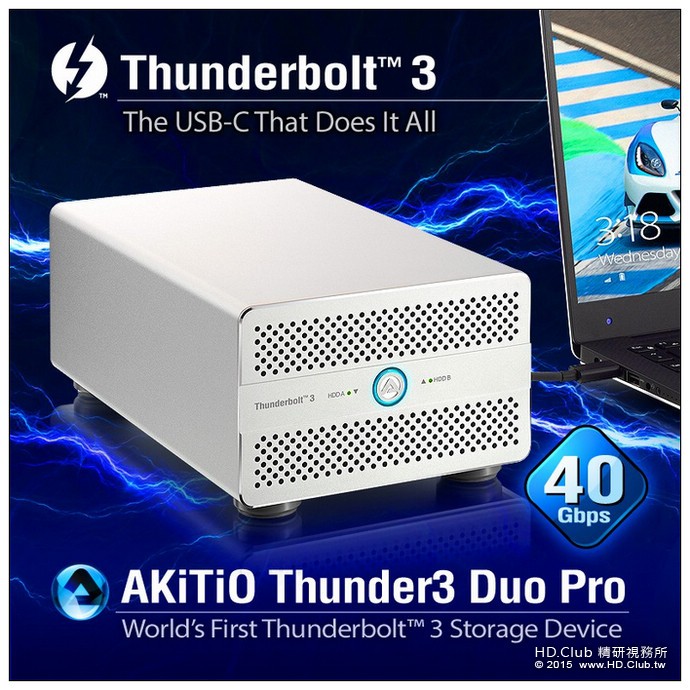 全球首發 – Thunderbolt 3 Storage Device