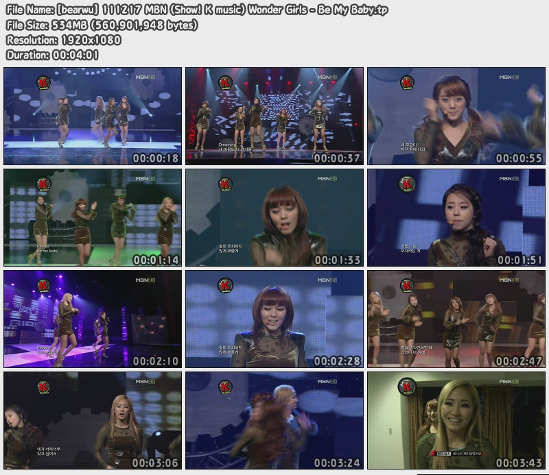 [bearwu] 111217 MBN (Show! K music) Wonder Girls - Be My Baby.jpg