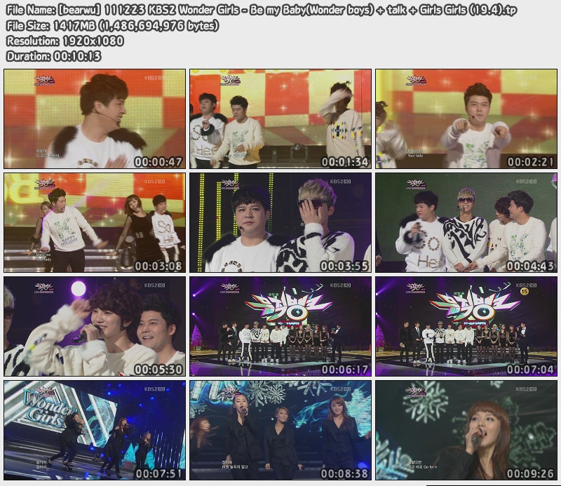 [bearwu] 111223 KBS2 Wonder Girls - Be my Baby(Wonder boys)   talk   Girls Girls.jpg