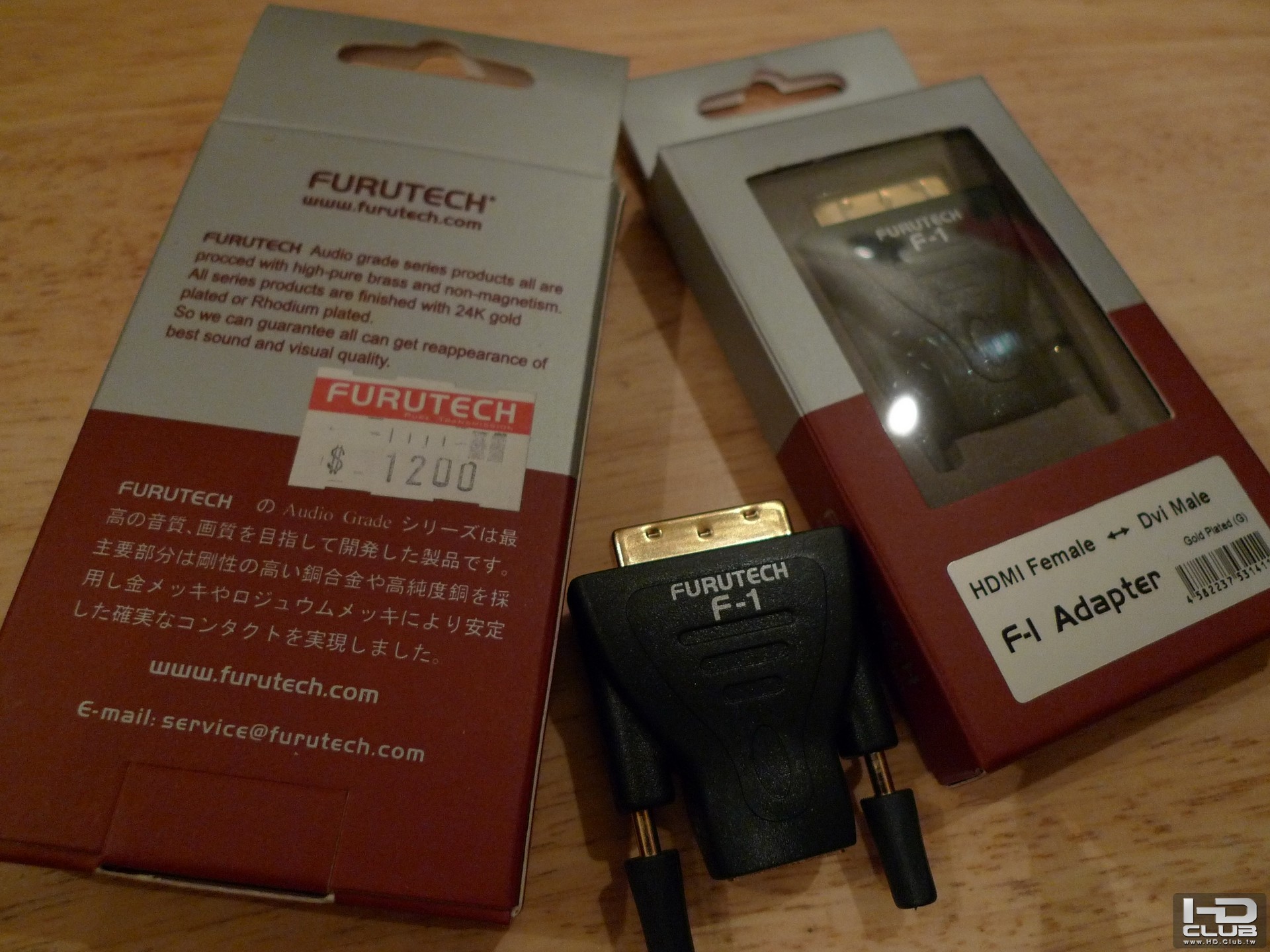 FURUTECH日本古河 F-1 HDMI 轉 DVI 專用轉接頭 (1).JPG