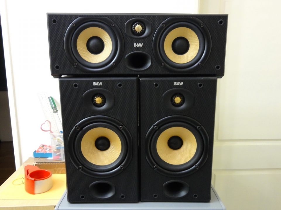 英國 B&W DM601書架喇叭 & CC6 中置喇叭(板橋可面交)...