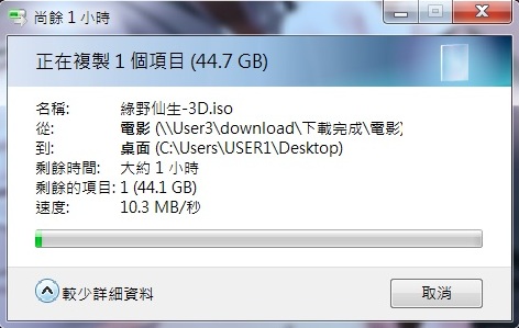 區域網路有線vs無線(1T1R)對傳速度.jpg