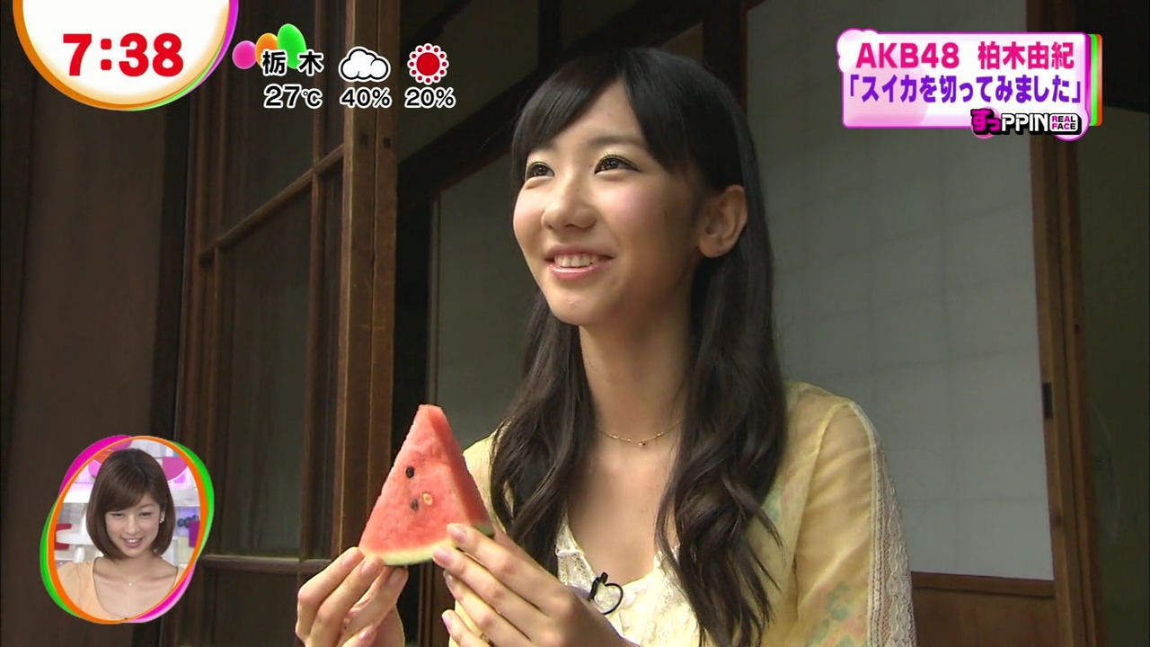 [HDTV][720P] 柏木由紀 世界一大好きな「スイカ」(フジテレビ  めざましテレビ  2012-.jpg