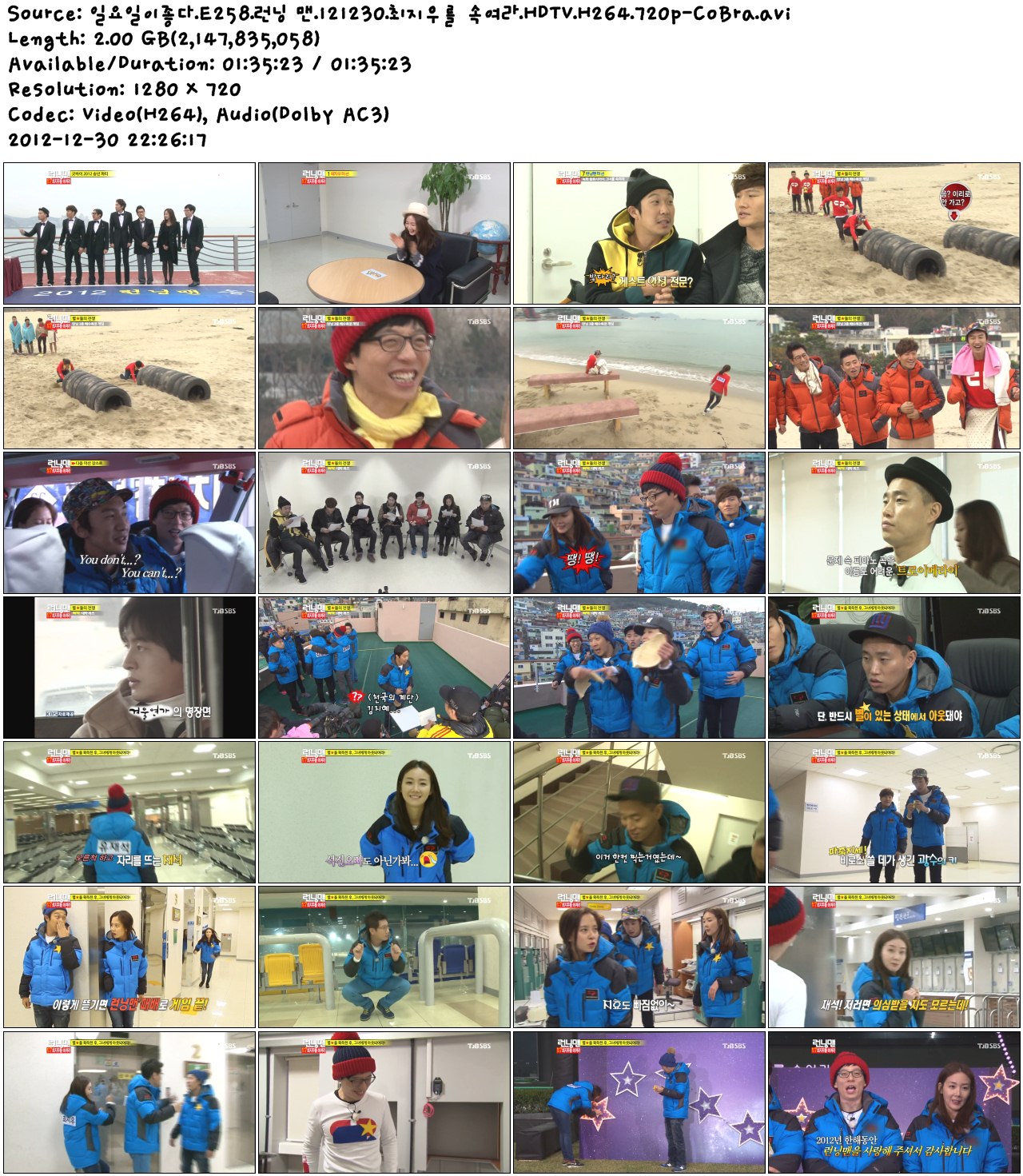 일요일이좋다.E258.런닝 맨.121230.최지우를 속여라.HDTV.H264.720p-CoBra.avi.jpg.jpg