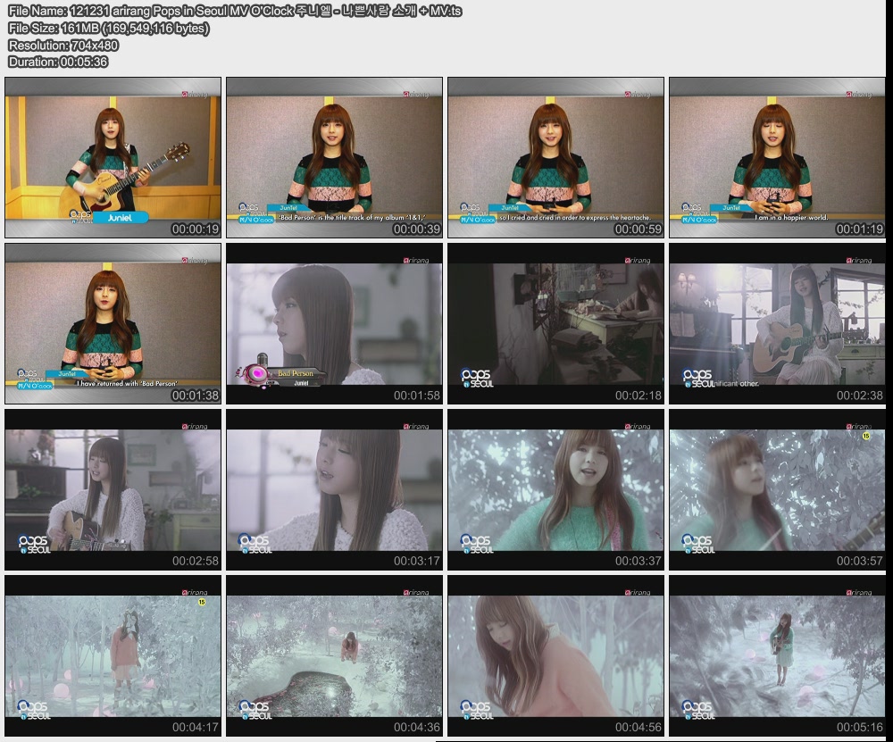 121231 arirang Pops in Seoul MV O\'Clock 주니엘 - 나쁜사람 소개   MV.ts.j.jpg
