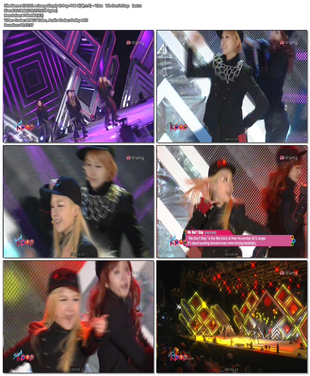 130101 arirang Simply K-Pop #44 피에스타 - Vista   We Don’t Stop   last.ts.jpg