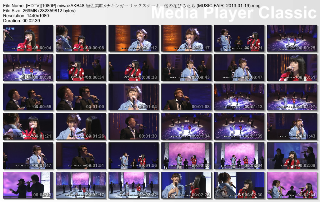 [HDTV][1080P] miwa×AKB48 岩佐美咲×チキンガーリックステーキ - 桜の花びらたち (M.jpg