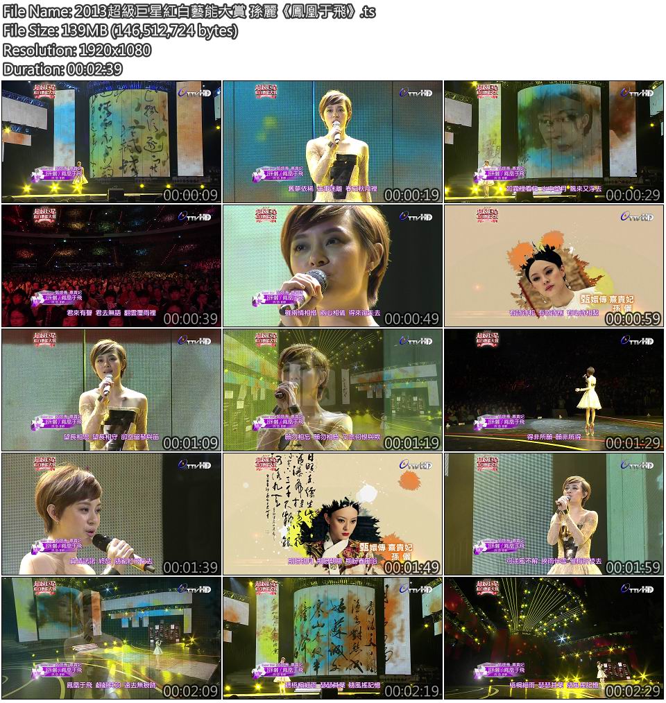 2013超級巨星紅白藝能大賞 孫麗《鳳凰于飛》.jpg