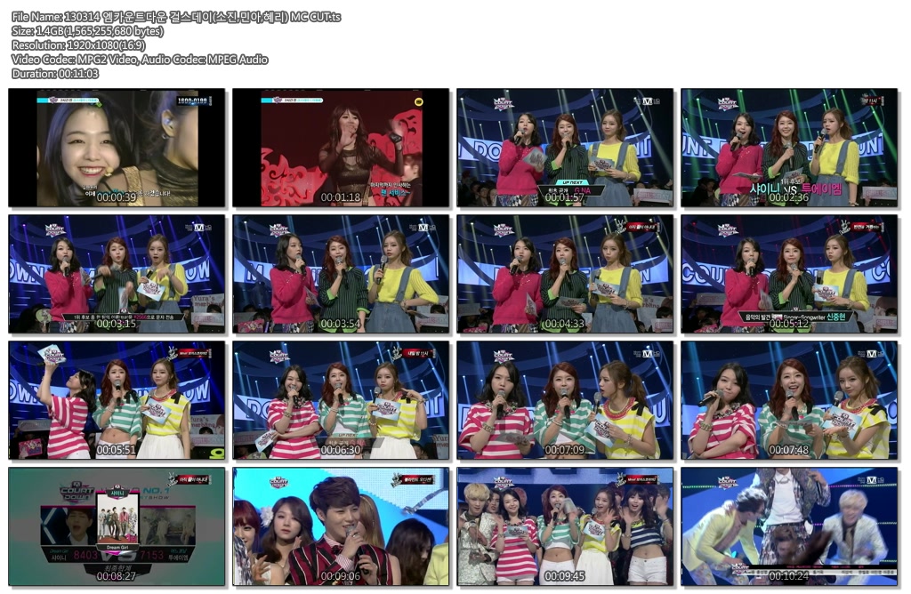 130314 엠카운트다운 걸스데이(소진,민아,혜리) MC CUT.ts.JPG