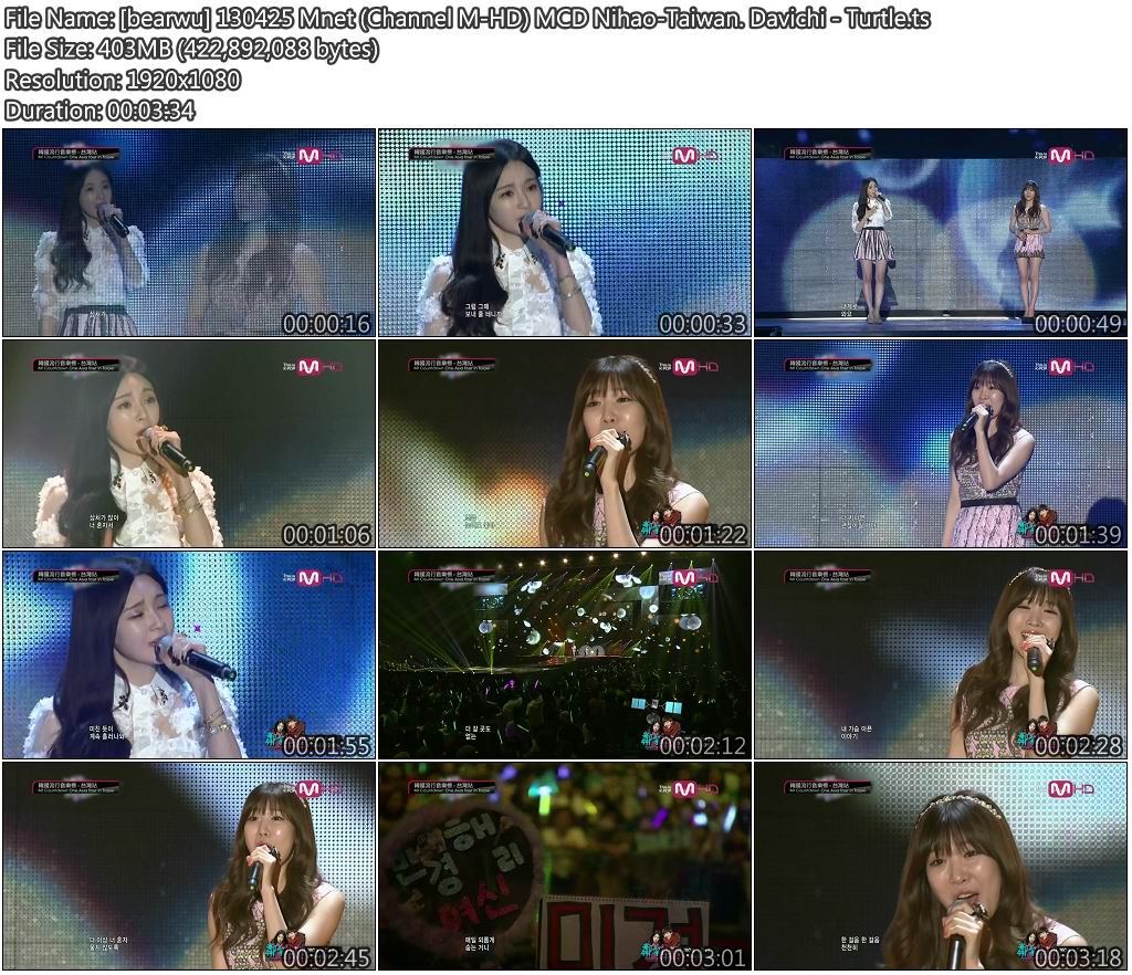 [bearwu] 130425 Mnet (Channel M-HD) MCD Nihao-Taiwan. Davichi - Turtle.jpg