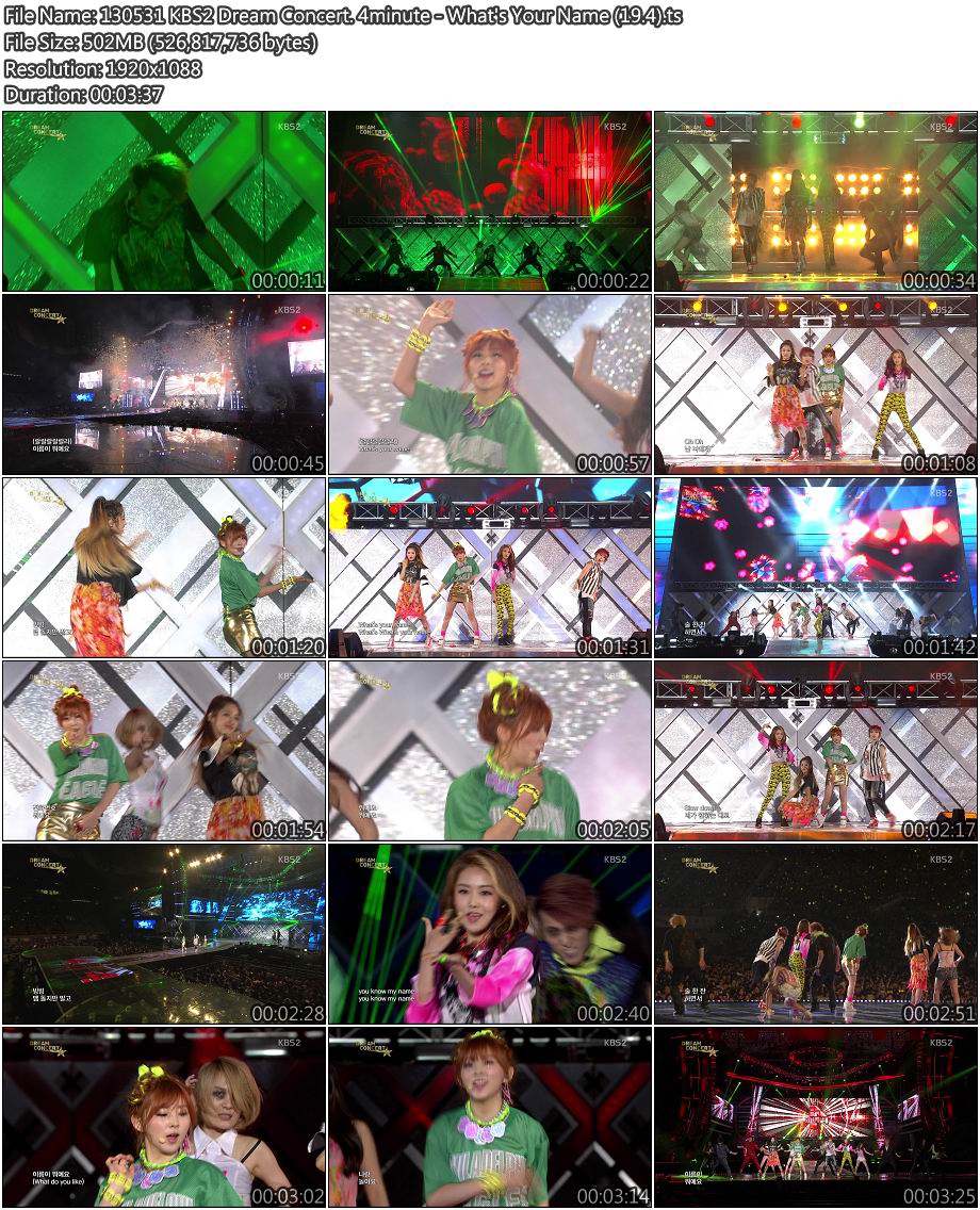 130531 KBS2 Dream Concert. 4minute - What\'s Your Name (19.4).jpg