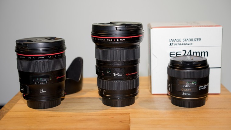 CANON：24L、16-35L、24/2.8