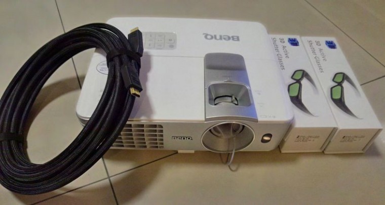 BenQ W1070+1.4a HDMI線(十米) + 3D眼鏡x2