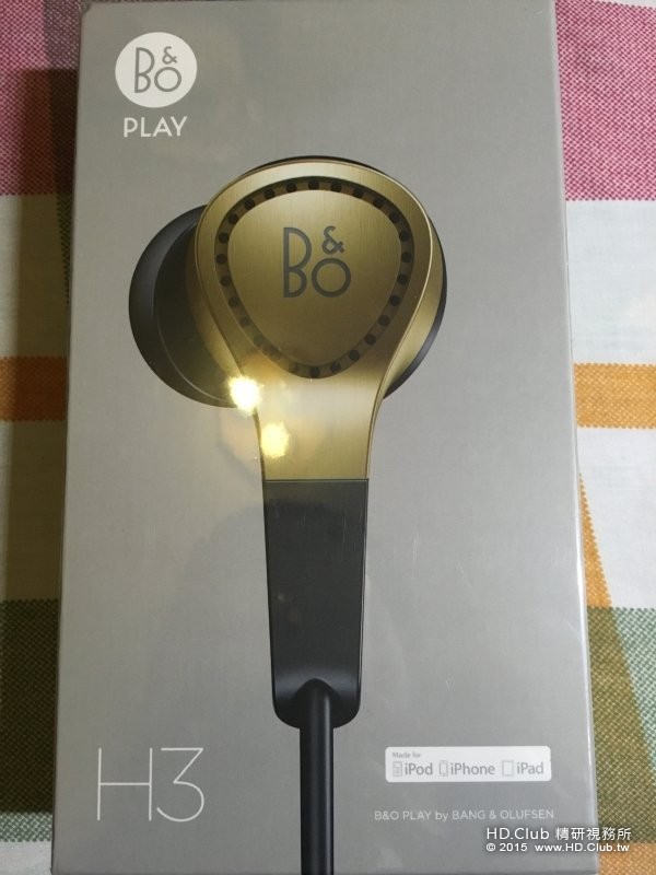 B&O PLAY BeoPlay H3 輕金屬入耳式耳機 現貨 金色 璀璨金