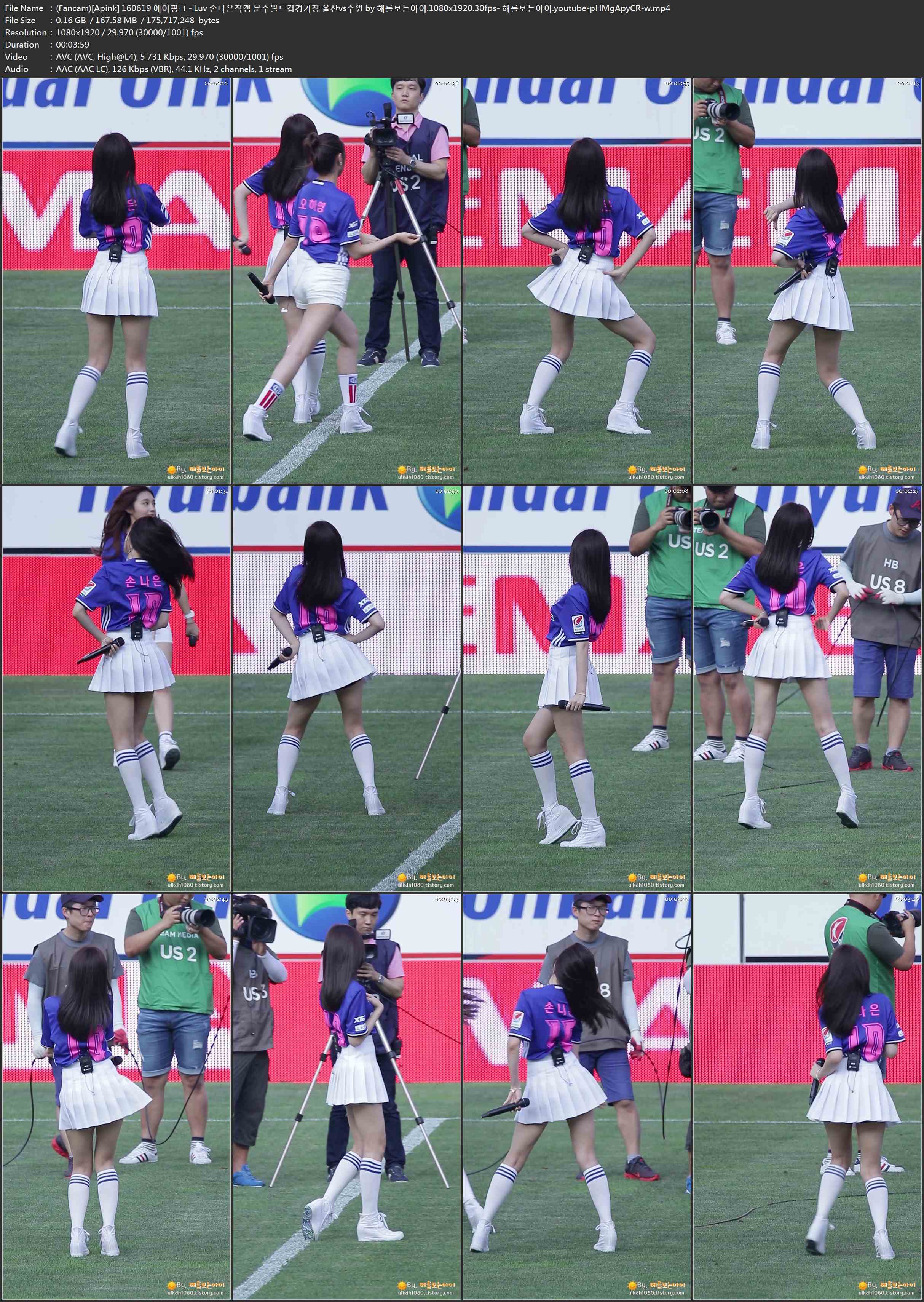 (Fancam)[Apink] 160619 에이핑크 - Luv 손나은직캠 문수월드컵경기장 울산vs수원 by .jpg