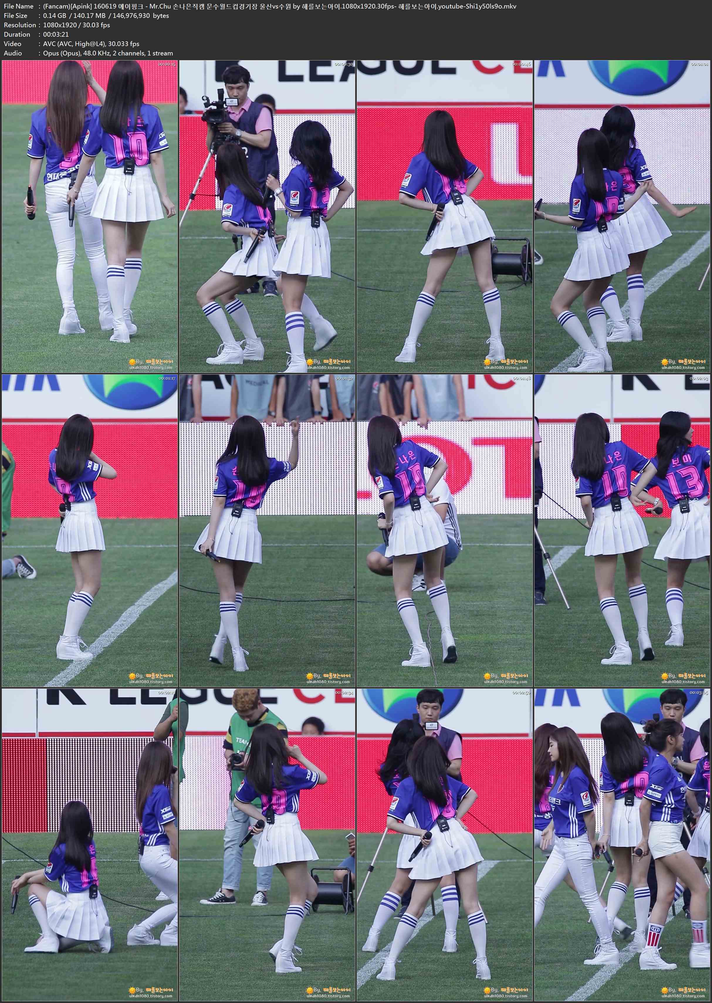 (Fancam)[Apink] 160619 에이핑크 - Mr.Chu 손나은직캠 문수월드컵경기장 울산vs수원 .jpg