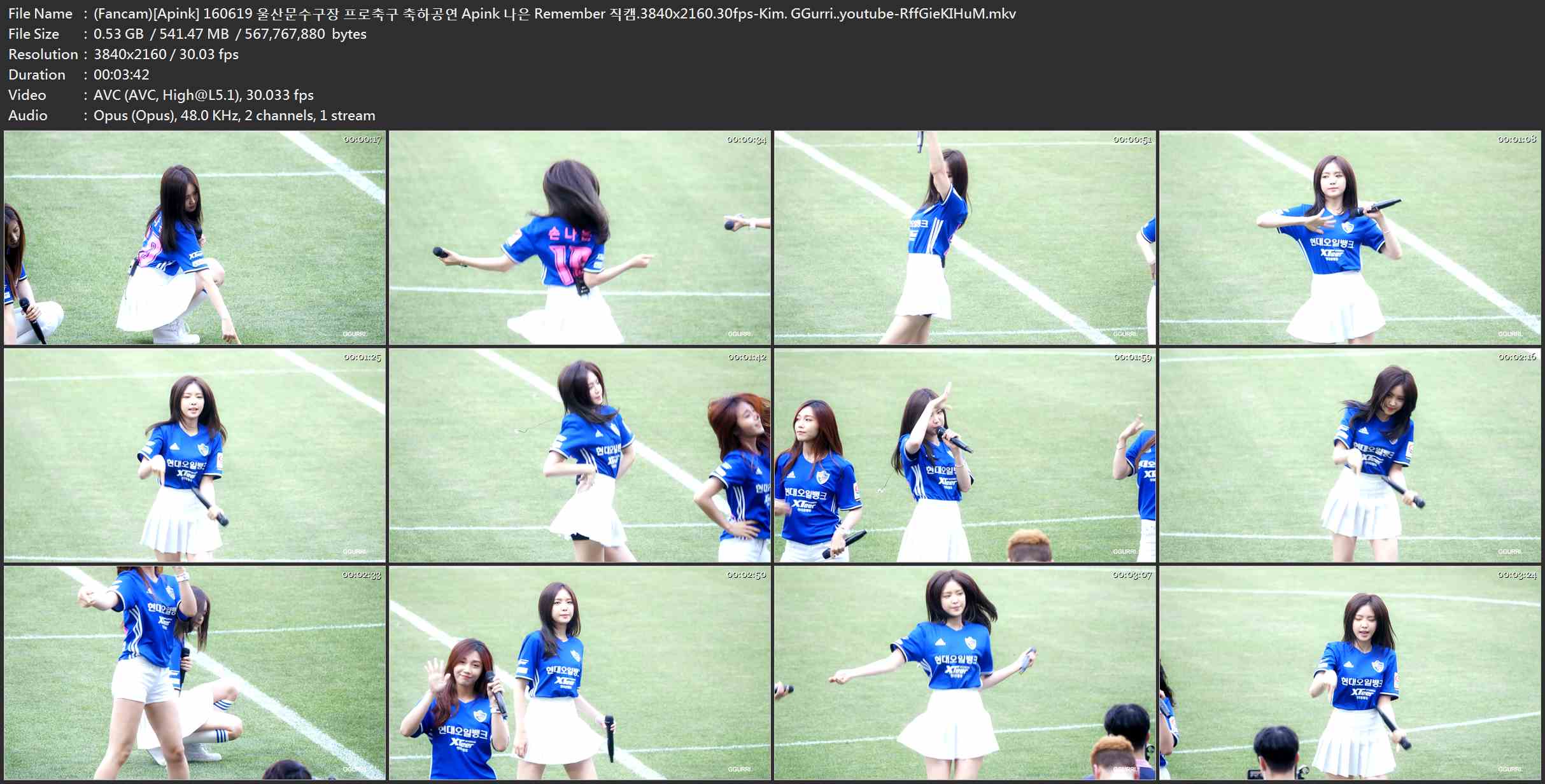 (Fancam)[Apink] 160619 울산문수구장 프로축구 축하공연 Apink 나은 Remember 직캠.3.jpg