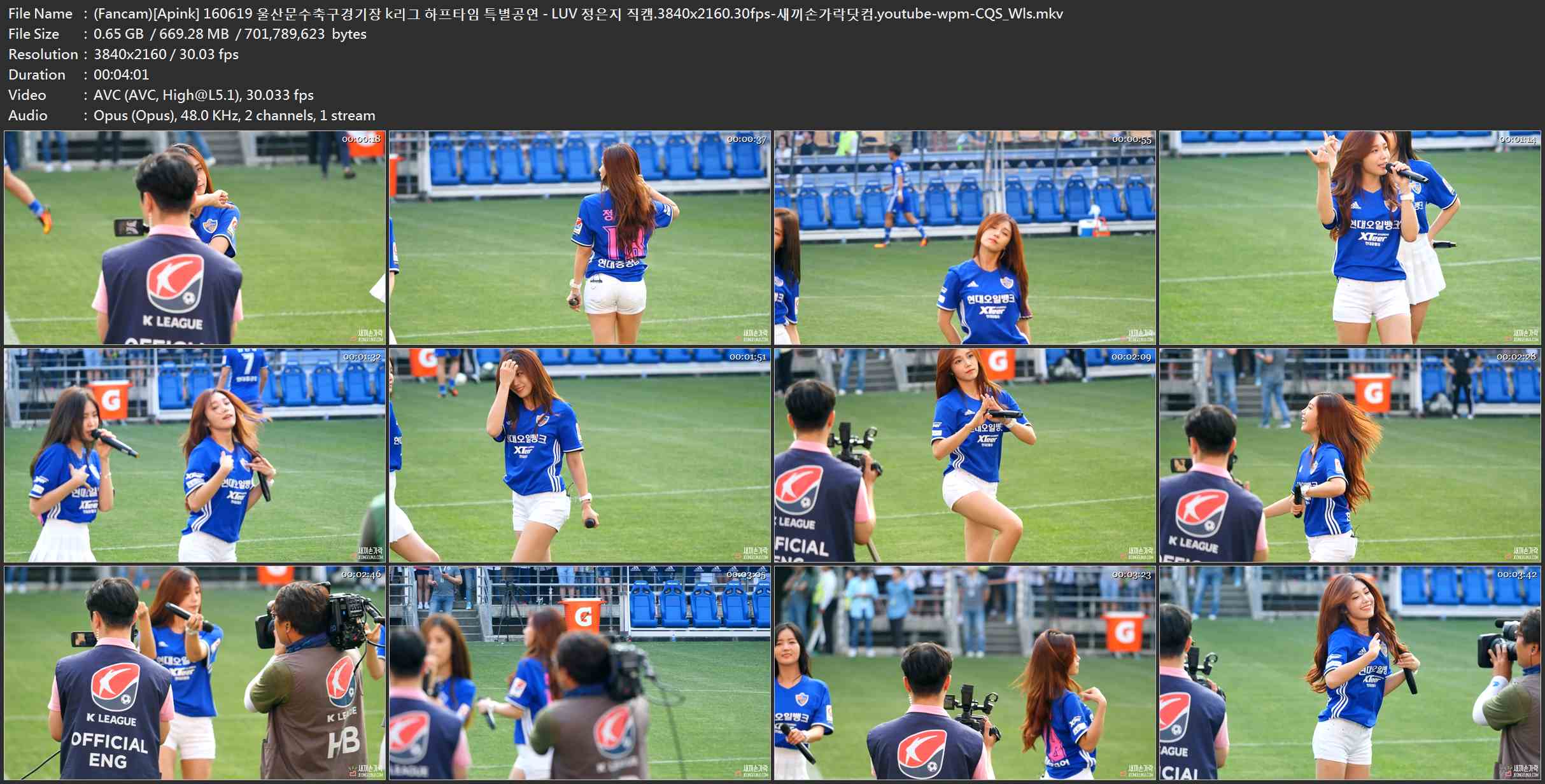 (Fancam)[Apink] 160619 울산문수축구경기장 k리그 하프타임 특별공연 - LUV 정은지 .jpg