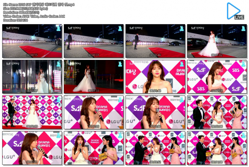 2016 SAF 연기대상 레드카펫 민아 컷.mp4.png