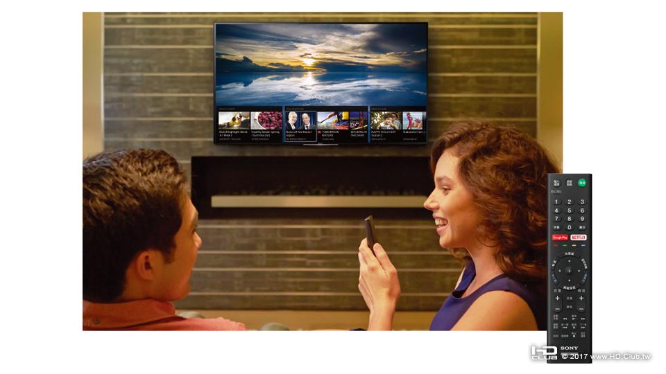 圖2)Sony BRAVIA 4K HDR液晶電視支援Android TV智慧電視平台，搭配電視遙控器語音搜尋.jpg