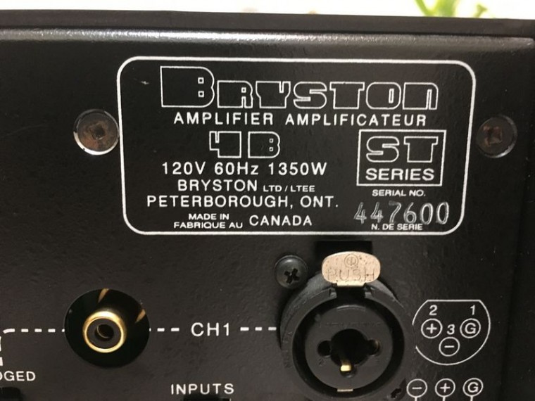 Bryston 4BST 玩家經典後級 250W  降!NT36900
