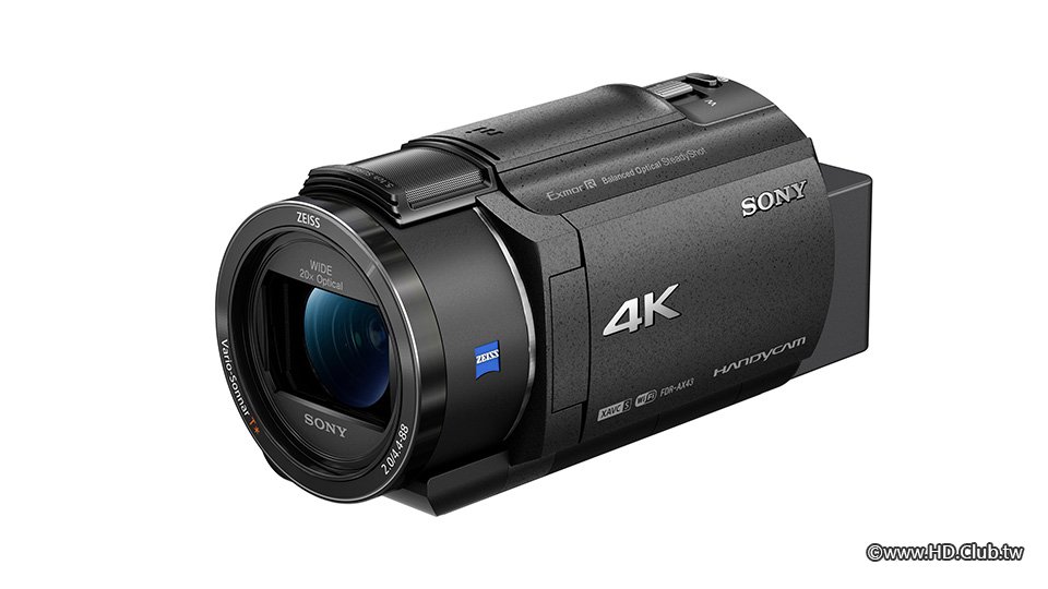 圖1) Sony 全新4K Handycam FDR-AX43 重量僅 600 克，為全系列最輕巧機種；搭載20倍光.jpg