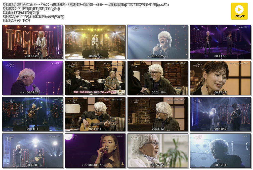 玉置浩二ショー「ＡＩ、小室哲哉、平原綾香、押尾コータロー、坂本美雨！(NHK BS4K 20.jpg