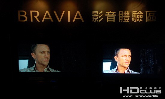 十二.這是翻拍Bravia影音體驗區的畫面，左邊是新的Bravia X，可以看出顏色比起右邊來說柔和許多。當然實際的效 ...