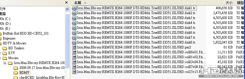"Iron Man" Remux Version  , 一共有 8 個 ts file, 按 PS3 的三角鍵 不能顯示字幕 ?? ... ...