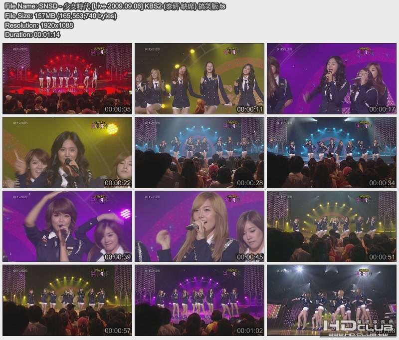 SNSD - 少女時代 [Live 2009.09.06] KBS2 (泰妍 缺席) 搞笑版.jpg