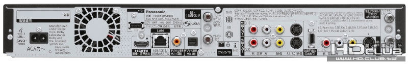 「DMR-BW880」背面端子部