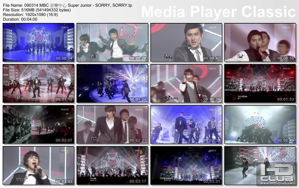 090314 MBC 音樂中心 Super Junior - SORRY, SORRY