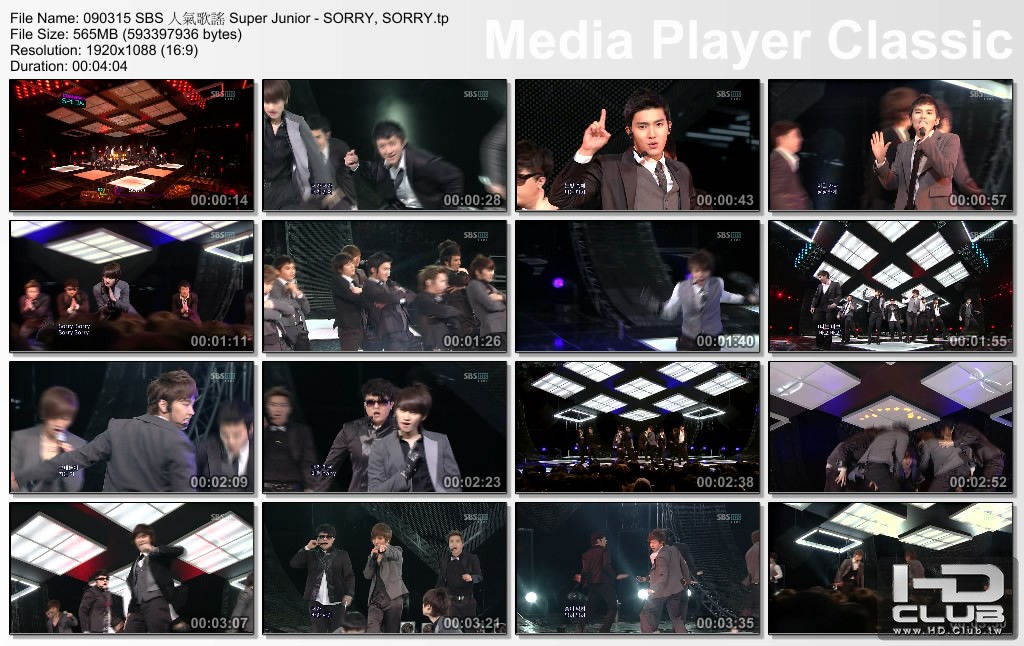 090315 SBS 人氣歌謠 Super Junior - SORRY, SORRY