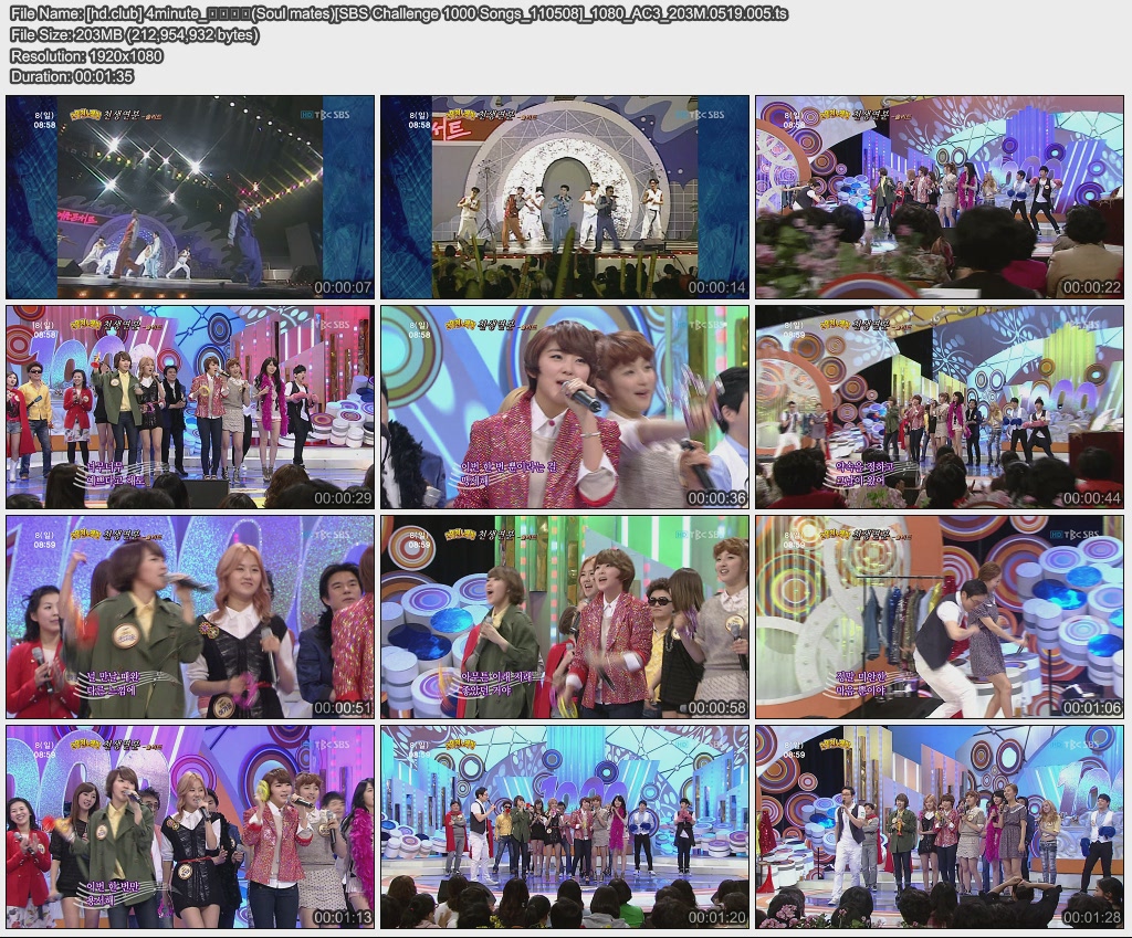 [hd.club] 4minute_(Soul mates)[SBS Challenge 1000 Songs_110508]_1080_AC3_203M.0519.005.jpg