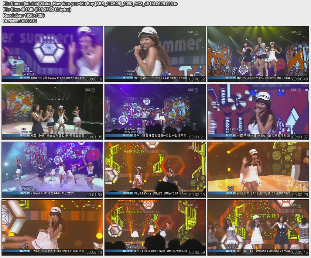 [hd.club] Sistar_How dare you Ma Boy [SBS_110626]_1080_AC3_491M.0626.003.jpg