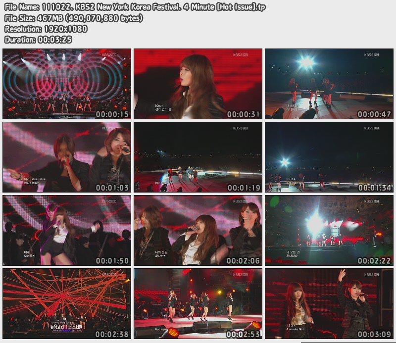 111022. KBS2 New York Korea Festival. 4 Minute [Hot Issue].jpg