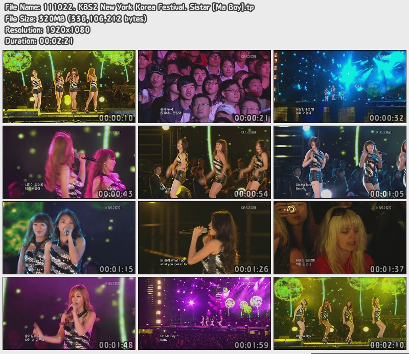 111022. KBS2 New York Korea Festival. Sistar [Ma Boy].jpg