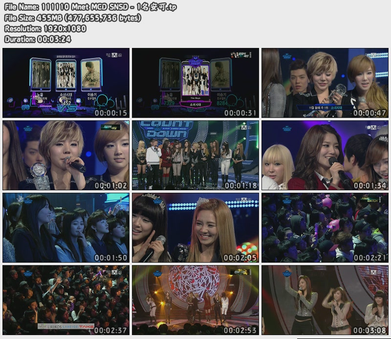 111110 Mnet MCD SNSD - 1名安可.jpg