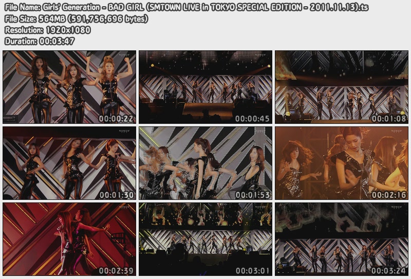 Girls\' Generation - BAD GIRL (SMTOWN LIVE in TOKYO SPECIAL EDITION - 2011.11.13).jpg
