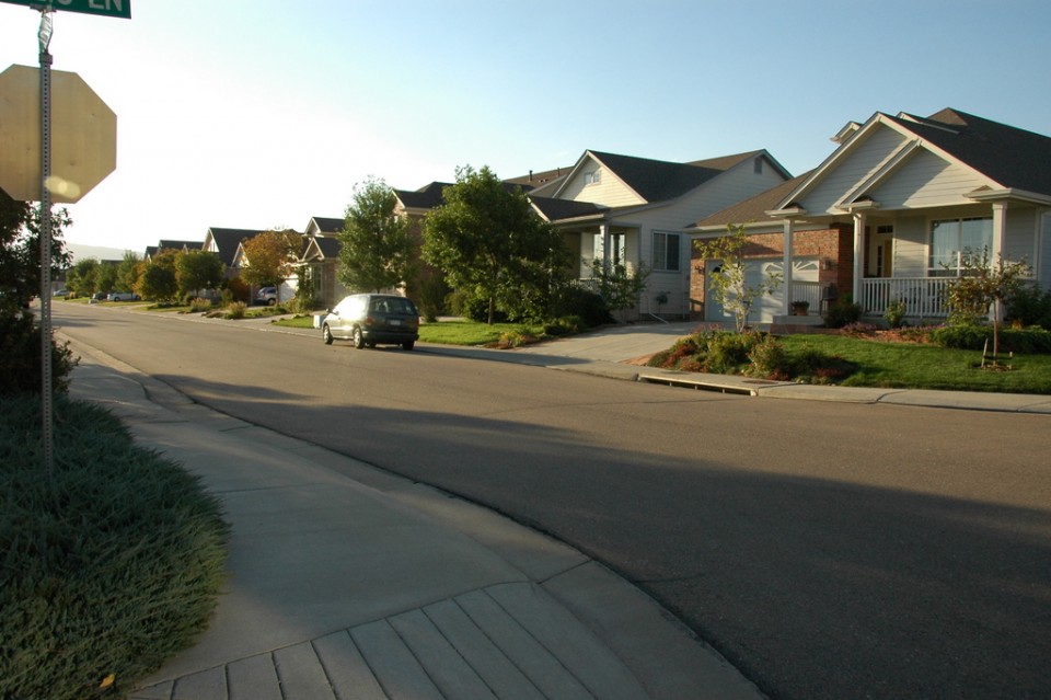 我家就在這排房子中的其中一間.