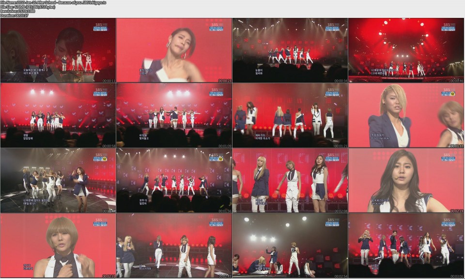 2010-Jan-10 After School_Because of you .SBS Inkigayo.jpg