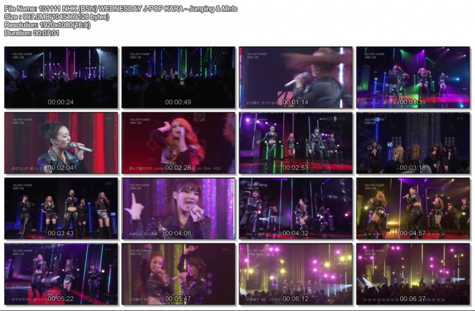 101111 NHK (BShi) WEDNESDAY J-POP KARA - Jumping &amp; Mr.ts.jpg