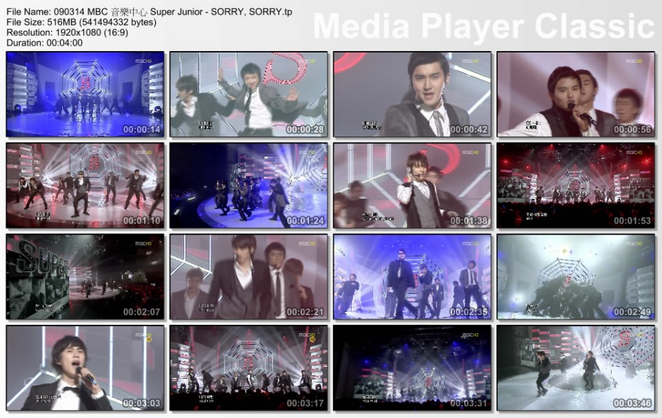 090314 MBC 音樂中心 Super Junior - SORRY, SORRY
