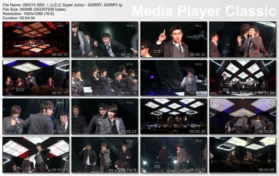 090315 SBS 人氣歌謠 Super Junior - SORRY, SORRY