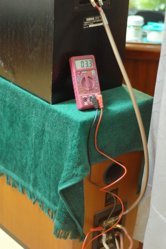 並聯後量測之阻值3.3歐姆