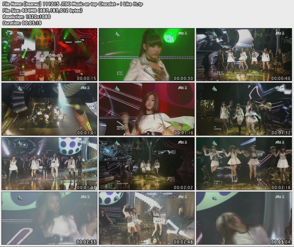 [bearwu] 111215 JTBC Music on top Chocolat - I Like It.jpg