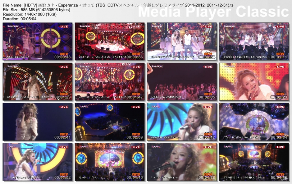 [HDTV] 西野カナ - Esperanza   君って (TBS  CDTVスペシャル！年越しプレミアライブ .jpg