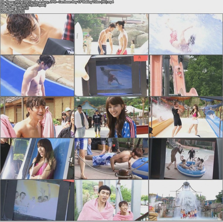 [HD] 120613 miss A Suzy, 2PM - Carribean Bay CF Making Video (HD).jpg
