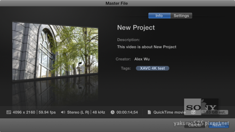 FCPX render 4K