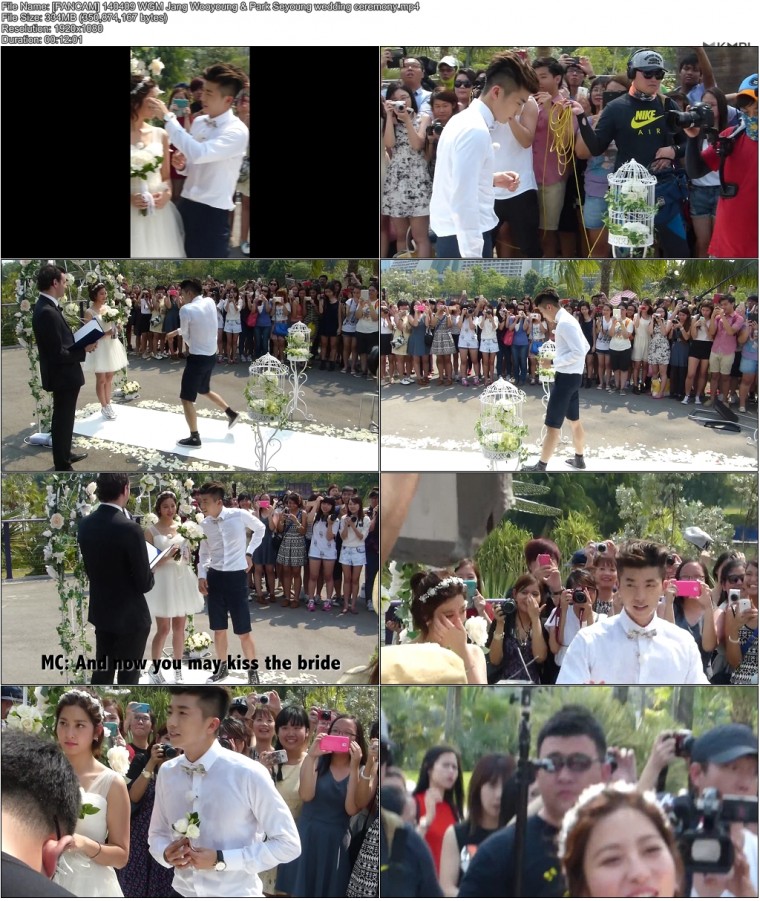 [FANCAM] 140409 WGM Jang Wooyoung & Park Seyoung wedding ceremony.JPG